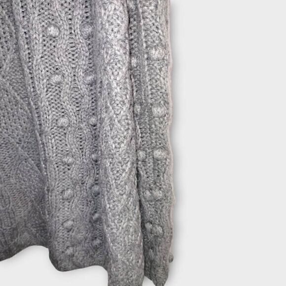 Love Token Womens Sweater Sz Medium Pullover Grey Wool Oversized Collar Lagenloo - Picture 8 of 10